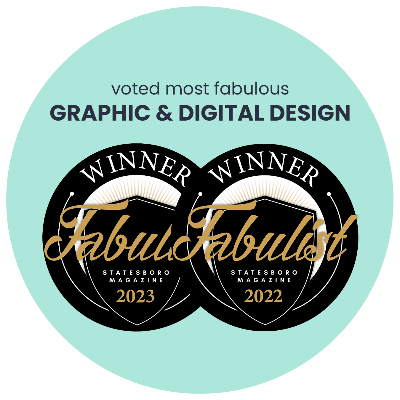 Statesboro Fabulist winner logos graphic design and digital design