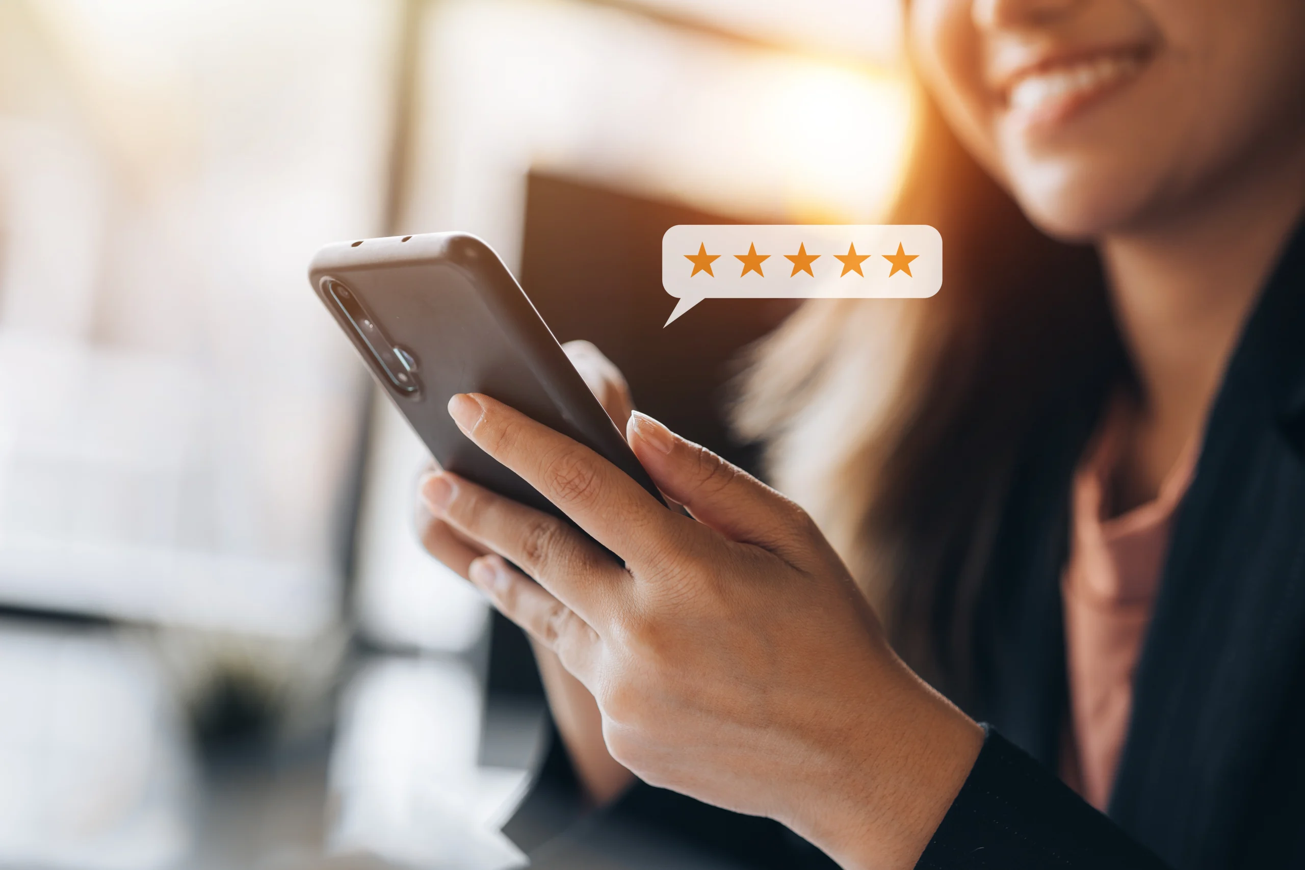 Woman Reviewing a Company
